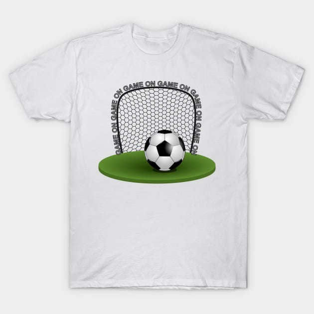 Soccer Ball - Goal Net T-Shirt by Designoholic